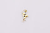 Skis Skiing Ice Skates charm 18k Gold Filled charm bar charms for bracelets and necklaces minimalist cz pave silver for jewelry making diy