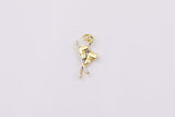Skis Skiing Ice Skates charm 18k Gold Filled charm bar charms for bracelets and necklaces minimalist cz pave silver for jewelry making diy