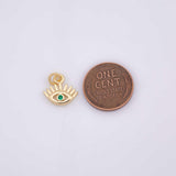 Evil eye with lashes and blue eye charm 18K Gold Filled for Charm Bar Bracelets and Necklaces Charms