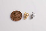 22k gold filled 3d fish charm 11x6mm bass silver bracelet necklace pendant minimalist charms cz pave