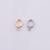 22k Gold Filled Round Carabiner Clasp 10x16mm, Carabiner Lock Connector, Spring Push Gate for DIY Jewelry Finding Necklace Bracelet