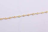 Clover Chain Gold and White Gold Ion Plated Tarnish Resistant