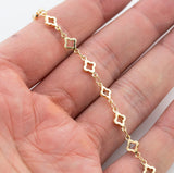 Clover Chain 6mm - Gold and White Gold Ion Plated Tarnish Resistant