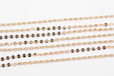 PVD Ion Plated Sequin sequine disc chain 4mm 6mm tarnish resistant - sold by the yard