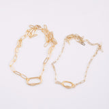 Ready to Wear and attach Charms - Charm bar necklace with charm screw clasp carabiner clasp 18K Gold Filled 18.5" Two Sizes