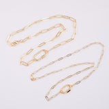 Ready to Wear and attach Charms - Charm bar necklace with charm screw clasp carabiner clasp 18K Gold Filled 18.5" Two Sizes