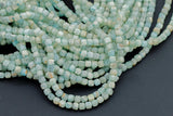 Natural Lemurian Blue Calcite Faceted Cube Beads Size 3.5mm 15.5" Strand