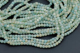 Natural Lemurian Blue Calcite Faceted Cube Beads Size 3.5mm 15.5" Strand