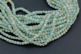 Natural Lemurian Blue Calcite Faceted Cube Beads Size 3.5mm 15.5" Strand
