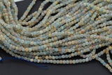 Natural Lemurian Blue Calcite Faceted Cube Beads Size 3.5mm 15.5" Strand