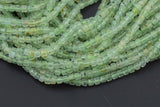 Natural Prehnite Faceted Cube Beads Size 2.5mm and 3.5mm 15.5" Strand