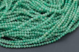 Natural Aventurine - Full Strands-15.5 inches- 3mm- Nice Size Hole- Diamond Cutting, High Facets-Nice and Sparkly-Faceted Round