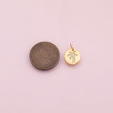 Palm Tree Charm 18K Gold Filled Charm for Charm Bar Bracelets Necklaces Charms Gold Filled Charms Minimalist CZ Pave