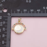 Moon Charm 18K Gold Filled Charm for Charm Bar Bracelets Necklaces Charms Gold Filled Charms Minimalist CZ Pave