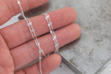 2.5mm Sterling silver Starburst Curb Chain