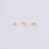 50pc 14K Gold pvd Ion Plated Clamshell Clam Shell Crimps for wires cords and chains