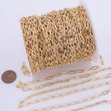 Gold Ion Plated 14k chain big and small chain by the yard 4x9mm
