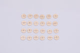 14K Gold Filled Greek Letters Sorority Fraternity Letter 6mm Disc Alphabet Initial Sorority Connectors for Permanent Jewelry Made in USA