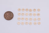 14K Gold Filled Greek Letters Sorority Fraternity Letter 6mm Disc Alphabet Initial Sorority Connectors for Permanent Jewelry Made in USA
