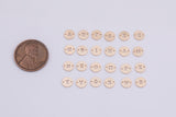 14K Gold Filled Greek Letters Sorority Fraternity Letter 6mm Disc Alphabet Initial Sorority Connectors for Permanent Jewelry Made in USA
