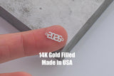 2026 connector - sterling silver charm bar - 4-5 mm tall -permanent jewelry connectors- supplies, wholesale, bulk, gym