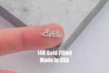 Fuck Cancer Double Loop Permanent Jewelry Connector - 14kt gold filled or Sterling Silver - Made in the USA