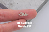 Fuck Cancer Double Loop Permanent Jewelry Connector - 14kt gold filled or Sterling Silver - Made in the USA