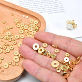 Gold PVD Plated Spacers 100pcs Flat Disc Roundel Spacer Heishi Beads Tarnish Resistant Made in USA
