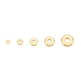 Gold PVD Plated Spacers 100pcs Flat Disc Roundel Spacer Heishi Beads Tarnish Resistant Made in USA