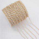 14K Gold Filled White Enamel Chain 1 yard per order