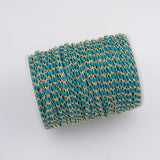 Gold Turquoise Enamel Chain 1 yard per order Tarnish Resistant