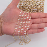 White Enamel Chain 1 yard per order Tarnish Resistant