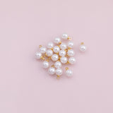 Pearl charms Ocean Beach charm 18k Gold Filled Charm Bar Bracelets and Necklaces Silver Pave CZ Minimalist Charms