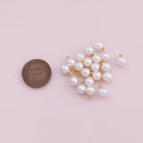 Pearl charms Ocean Beach charm 18k Gold Filled Charm Bar Bracelets and Necklaces Silver Pave CZ Minimalist Charms