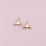 Sea shell conch charm Ocean Beach charm 18k Gold Filled Charm Bar Bracelets and Necklaces Silver Pave CZ Minimalist Charms