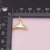 Sea shell conch charm Ocean Beach charm 18k Gold Filled Charm Bar Bracelets and Necklaces Silver Pave CZ Minimalist Charms
