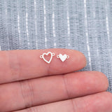 Mother Mom Daughter Heart Set Connector - 14Kt Gold Filled or Sterling Silver Connectors- for Bracelet or Necklace Permanent Jewelry Supply