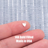 Small Heart Charm - 14K Gold Filled or Sterling Silver Connectors- for Bracelet or Necklace - Permanent Jewelry Supply
