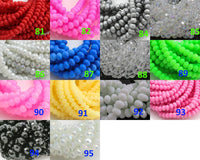 6mm Crystal 30 colors Rondelle Huge Selection SECOND Section - 5 Strands