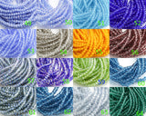 4mm Crystal 80 colors Rondelle Huge Selection FIRST Section - 5 Strands