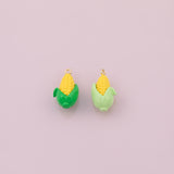Corn on the Cob Charm 18K Gold Filled Charm for Charm Bar Bracelets Necklaces Charms Gold Filled Charms Minimalist CZ Pave