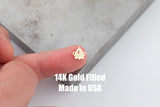 Camp Fire Connector or Charm - Intricate Detail - 14kt gold filled or Sterling Silver - Made in the USA - Custom