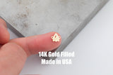 Camp Fire Connector or Charm - Intricate Detail - 14kt gold filled or Sterling Silver - Made in the USA - Custom