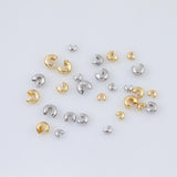 20pcs Gold Crimp Covers 4mm 3mm 2mm - Gold PVD Ion Plated Tarnish Resistant Crimp Covers