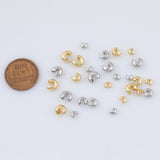 20pcs Gold Crimp Covers 4mm 3mm 2mm - Gold PVD Ion Plated Tarnish Resistant Crimp Covers