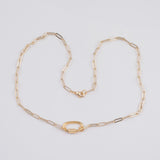 Ready to Wear and attach Charms - Charm bar necklace with charm screw clasp carabiner clasp 18K Gold Filled 18.5" Two Sizes