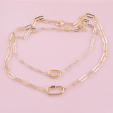 Ready to Wear and attach Charms - Charm bar necklace with charm screw clasp carabiner clasp 18K Gold Filled 18.5" Two Sizes