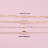 Ready to Wear and attach Charms - Charm bar necklace with charm screw clasp carabiner clasp 18K Gold Filled 18.5" Two Sizes