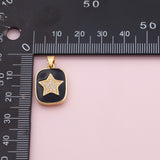 Black Star Charm 18K Gold Filled Charm for Charm Bar Bracelets Necklaces Charms Gold Filled Charms Minimalist CZ Pave