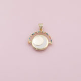 Moon Charm 18K Gold Filled Charm for Charm Bar Bracelets Necklaces Charms Gold Filled Charms Minimalist CZ Pave
